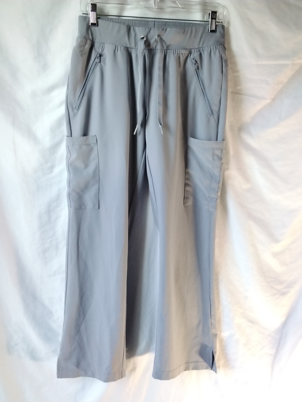 Med Couture Light Gray Women's Utility Joggers with Drawstring Waist